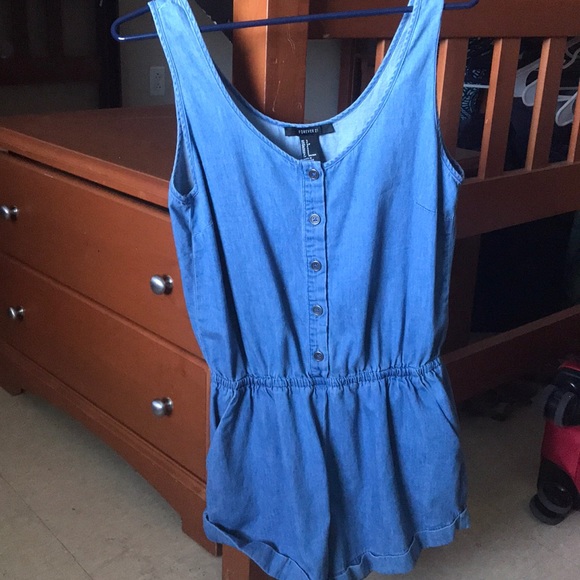 Forever 21 Pants - Thin denim romper